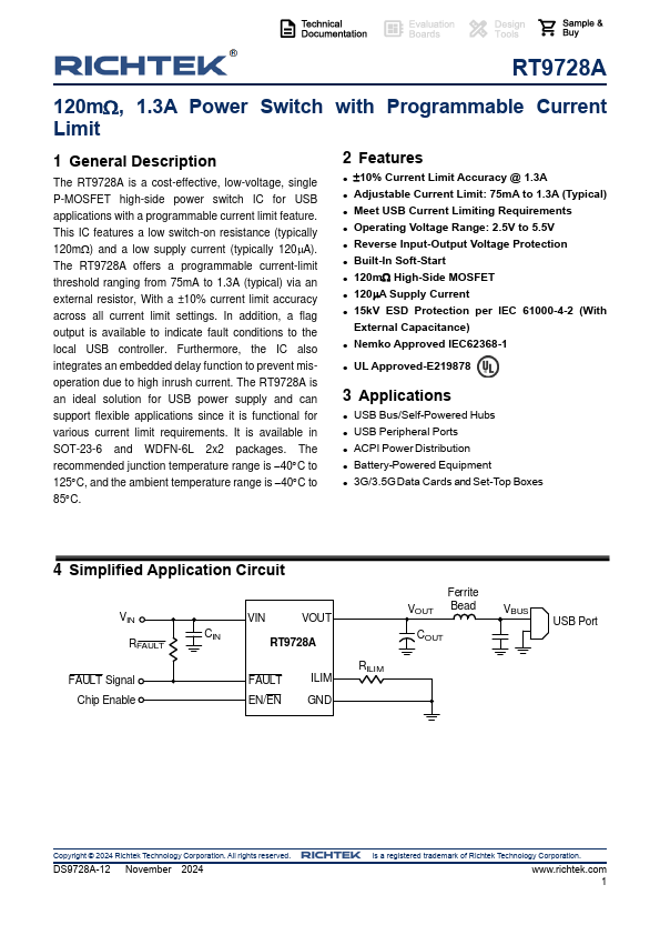 RT9728A Datasheet Preview