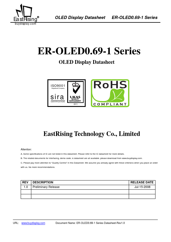 ER-OLED0.69-1 Datasheet Preview