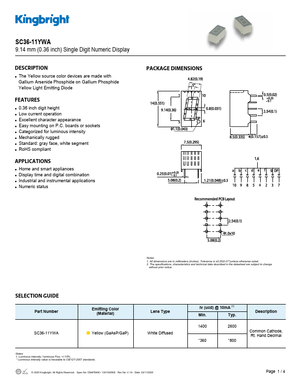 SC36-11YWA Datasheet Preview
