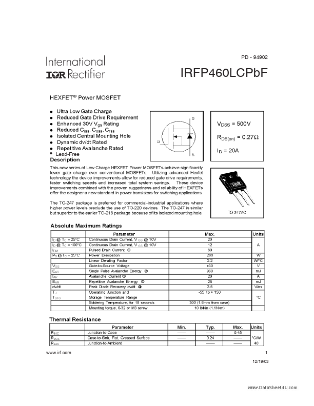 IRFP460LCPBF