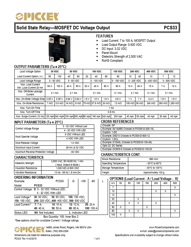 PCS33 Datasheet Preview