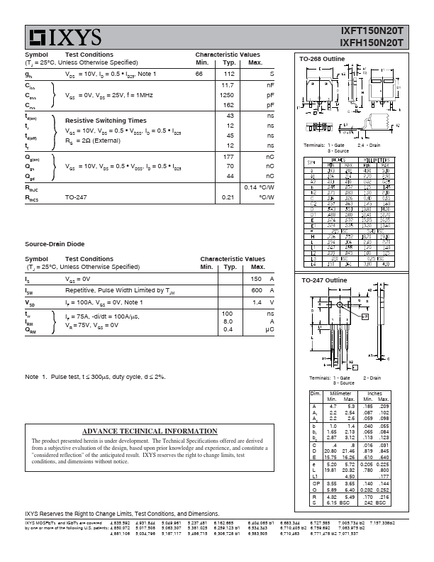 IXFT150N20T