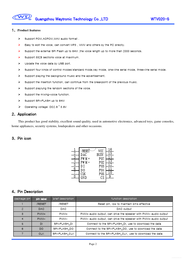 WTV020-S