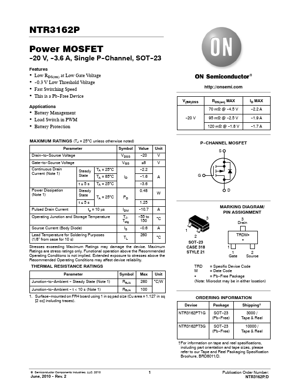 NTR3162PT3G