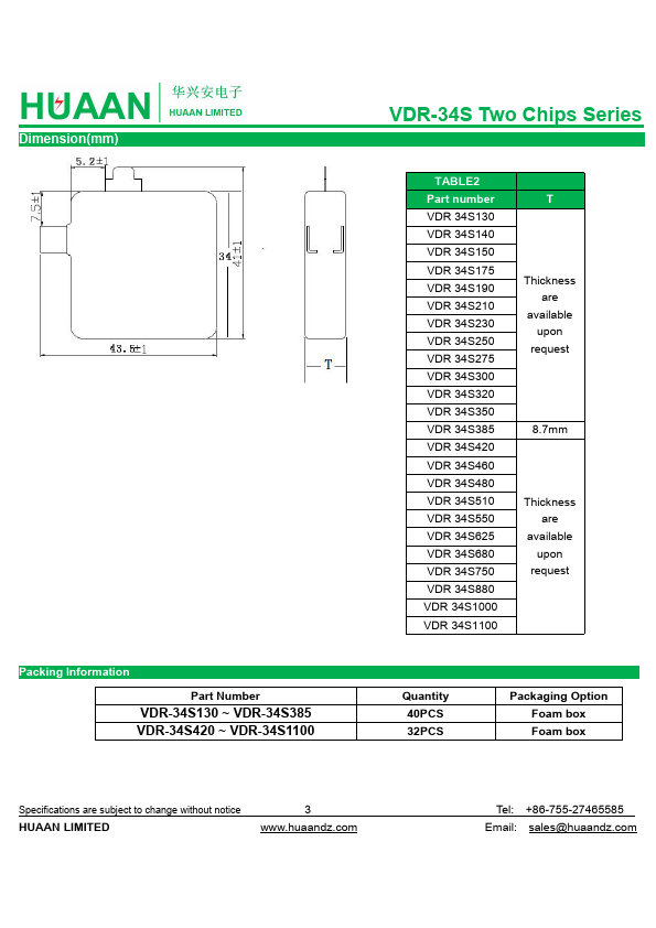 VDR34S550