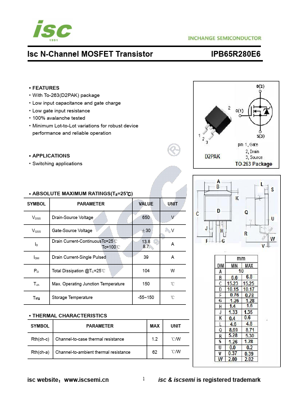 IPB65R280E6