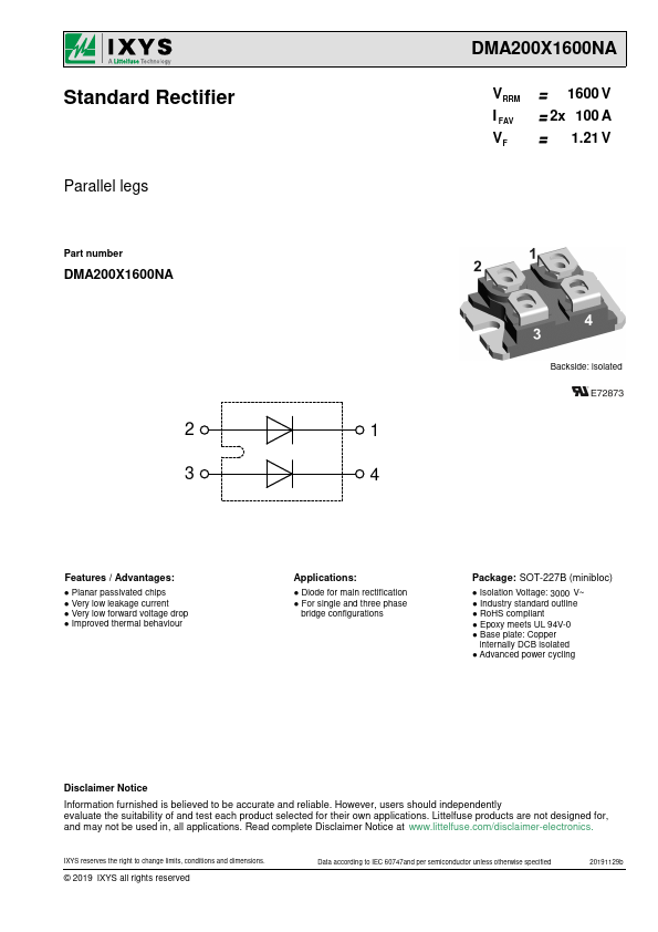 DMA200X1600NA Datasheet Preview