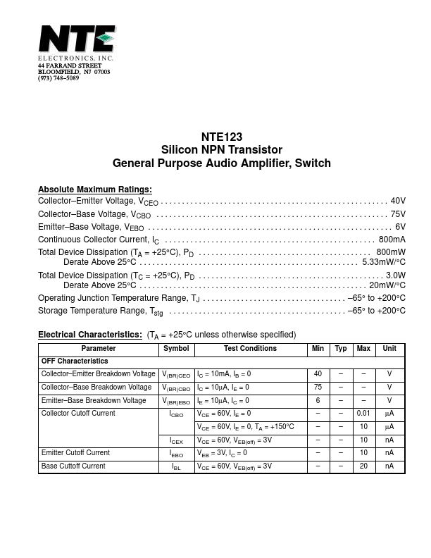 NTE123