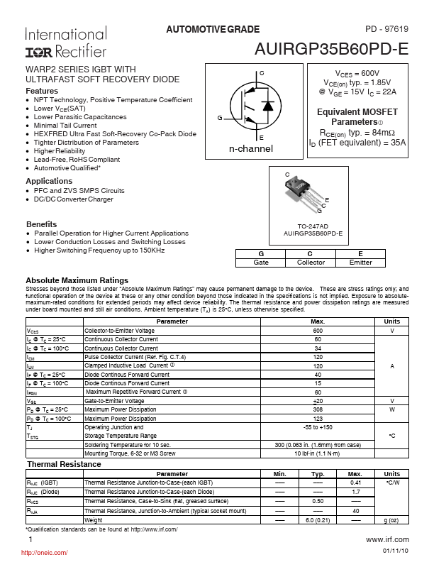 AUIRGP35B60PD-E