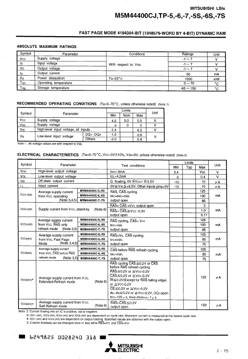 M5M44400CTP-5S