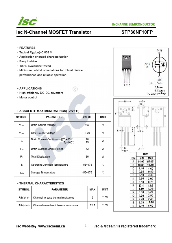 STP30NF10FP