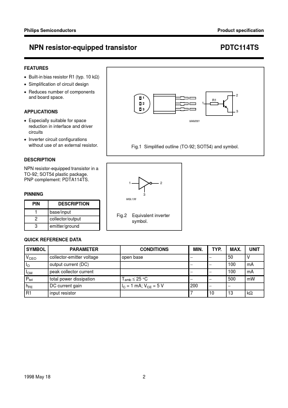 PDTC114TS