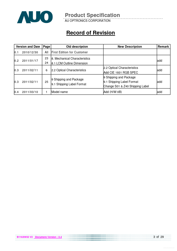 B116XW03-V2