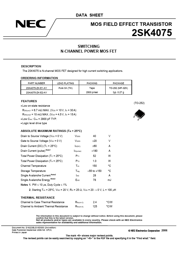 2SK4075