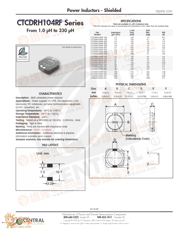 CTCDRH104RF-3R3