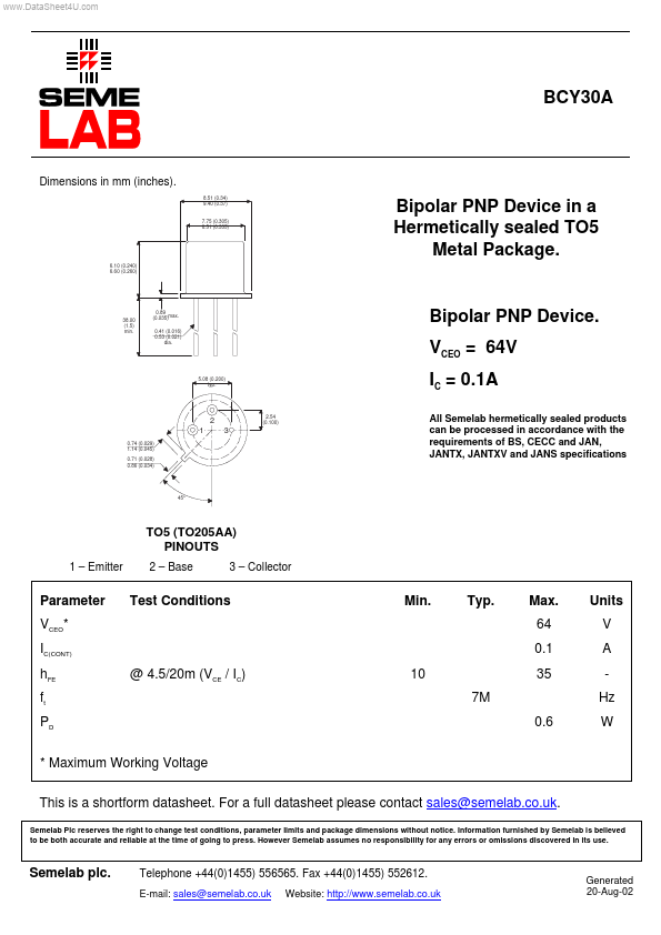 BCY30A