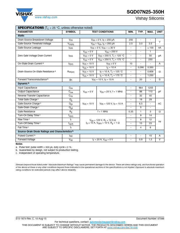 SQD07N25-350H