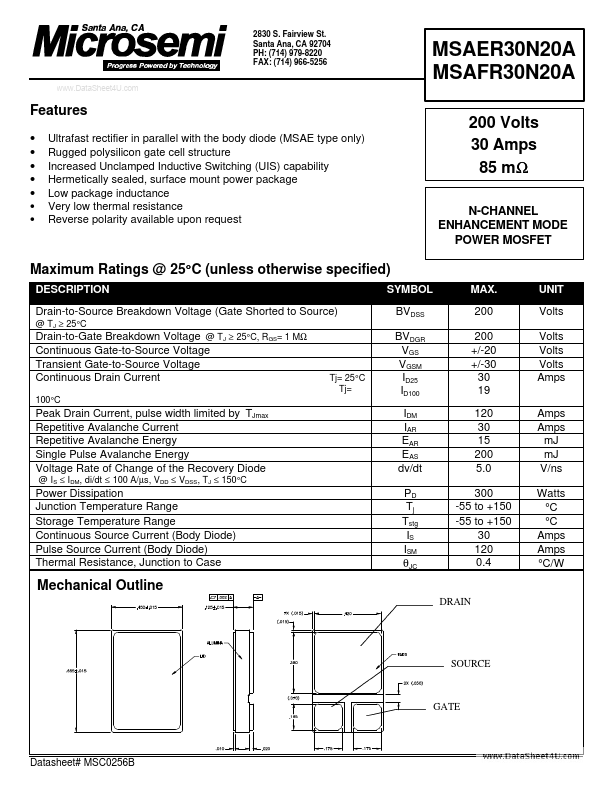 MSAFR30N20A