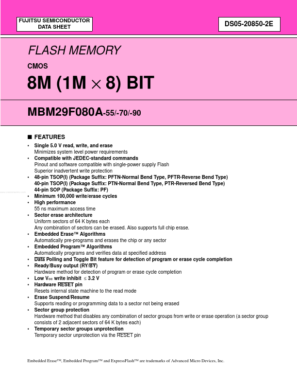 MBM29F080A-55