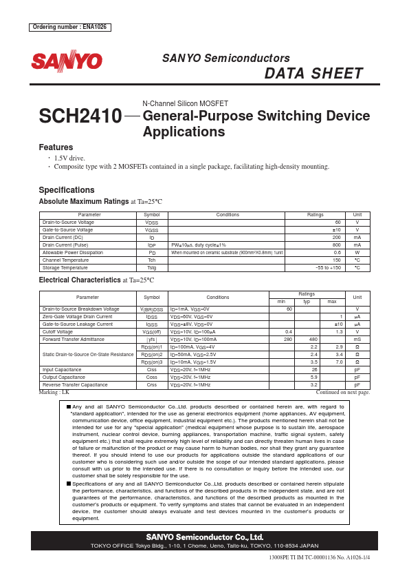 SCH2410 Datasheet Preview