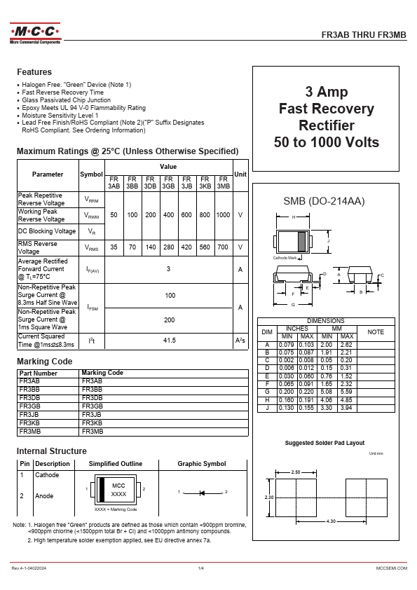 FR3KB Datasheet Preview