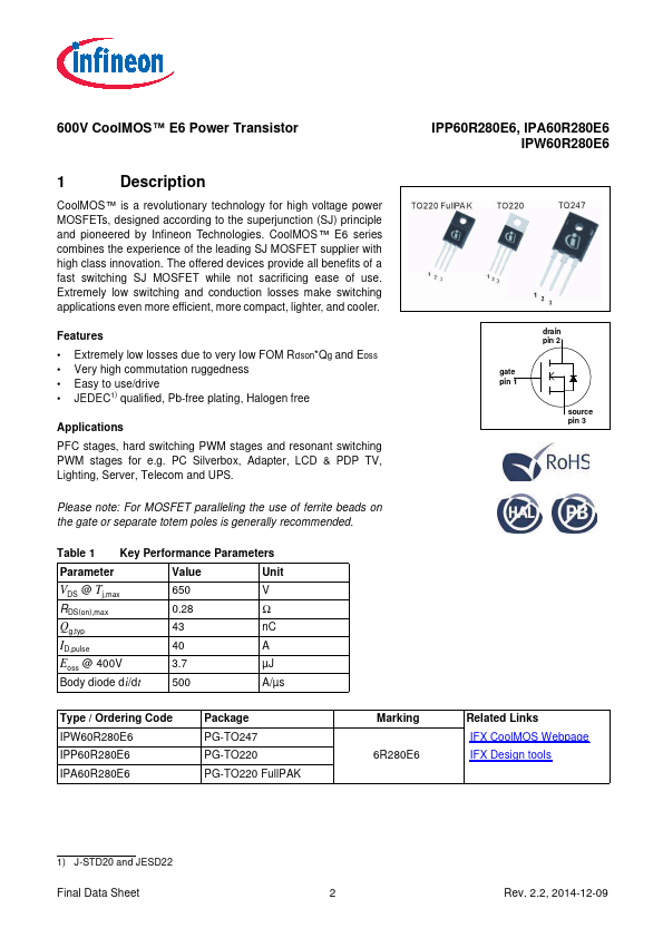 IPP60R280E6