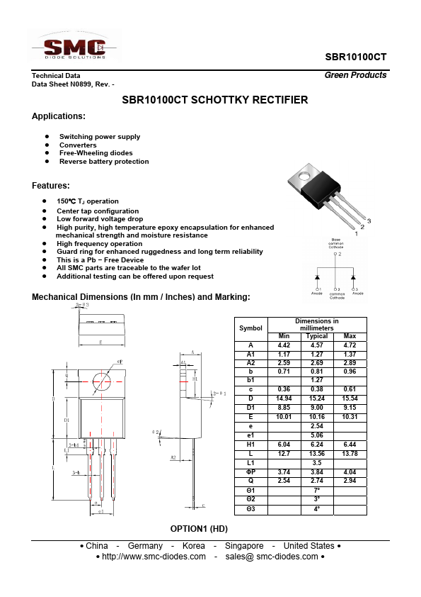 SBR10100CT