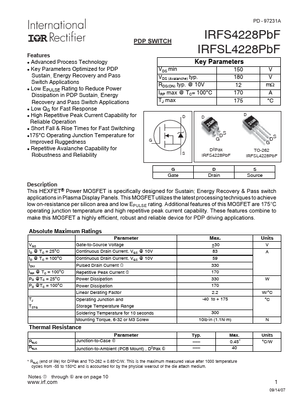 IRFSL4228PbF