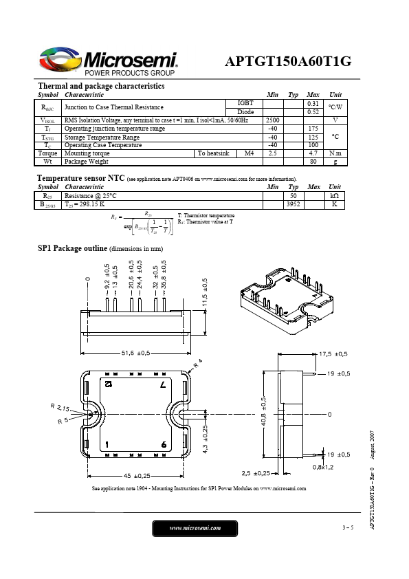 APTGT150A60T1G