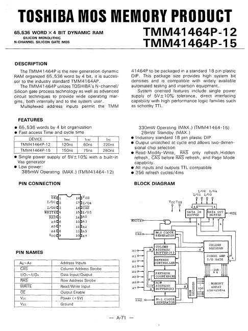 TMM41464P-12