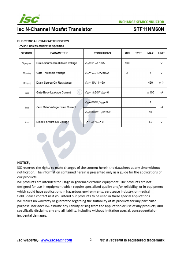 STF11NM60N