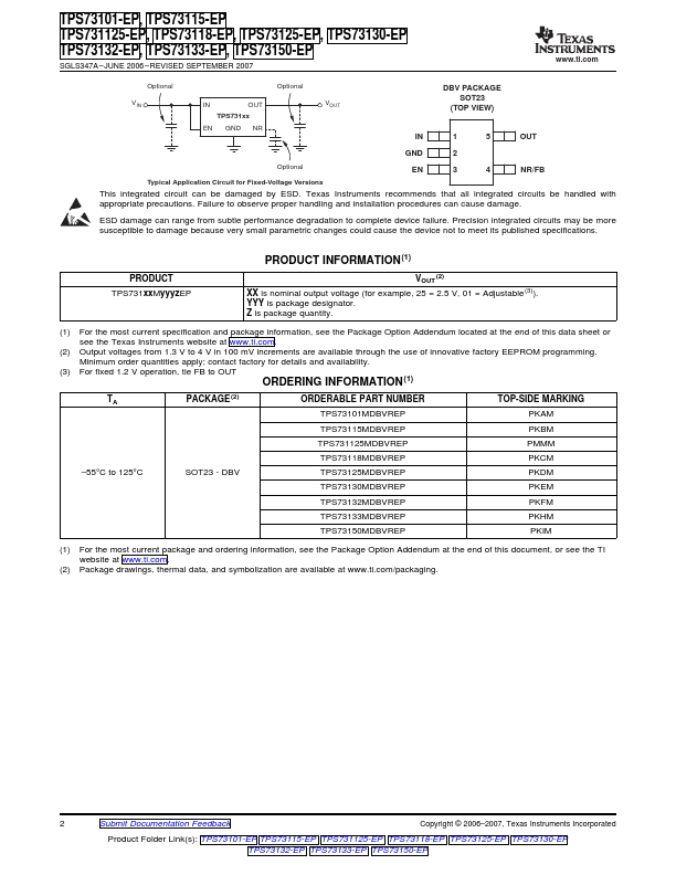 TPS73150-EP