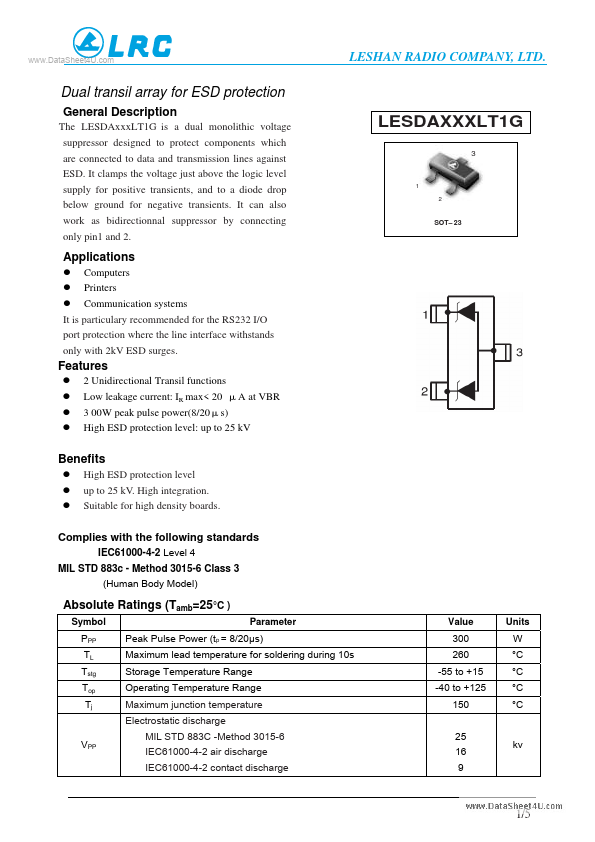 LESDA14V2LT1G