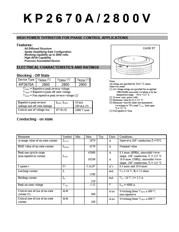 KP2670A-2800V