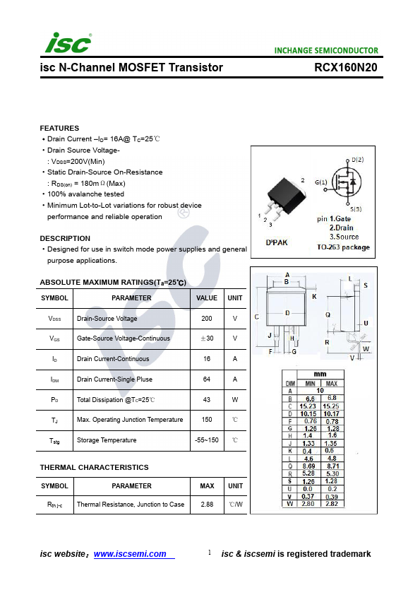 RCX160N20