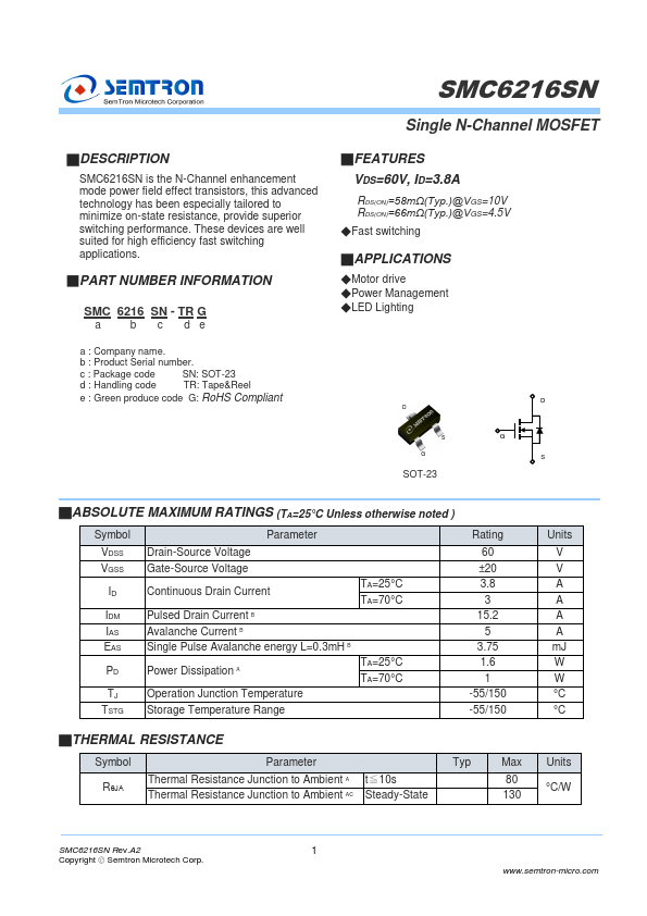 SMC6216SN Datasheet Preview