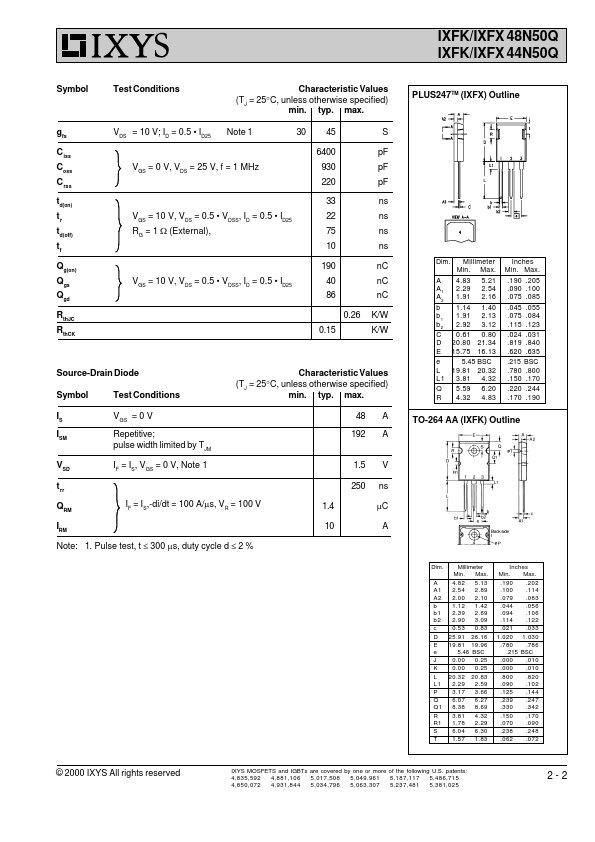 IXFK48N50Q