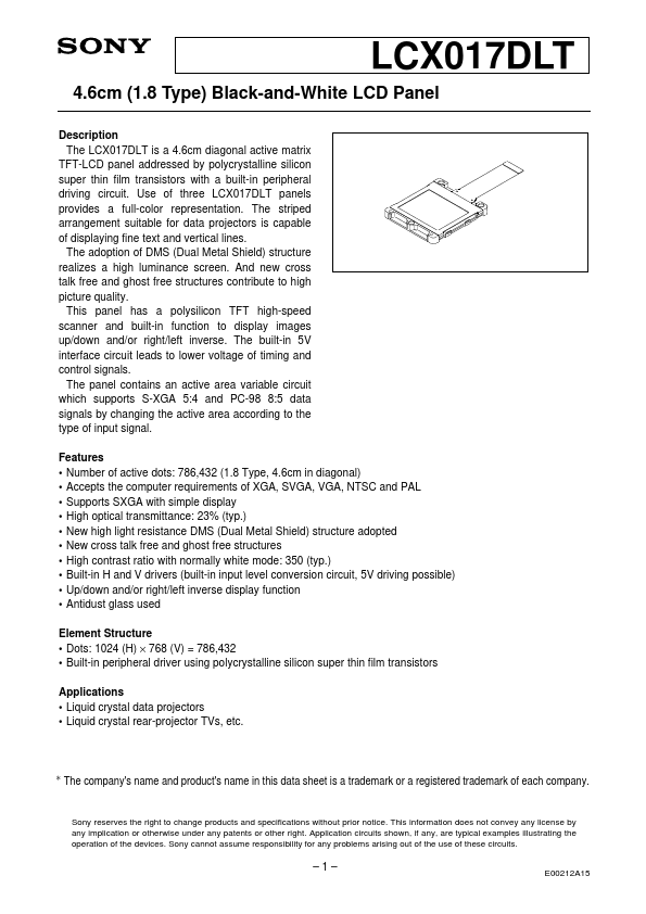 LCX017DLT