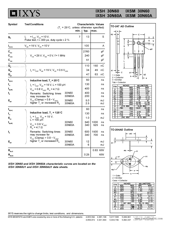 IXSM30N60