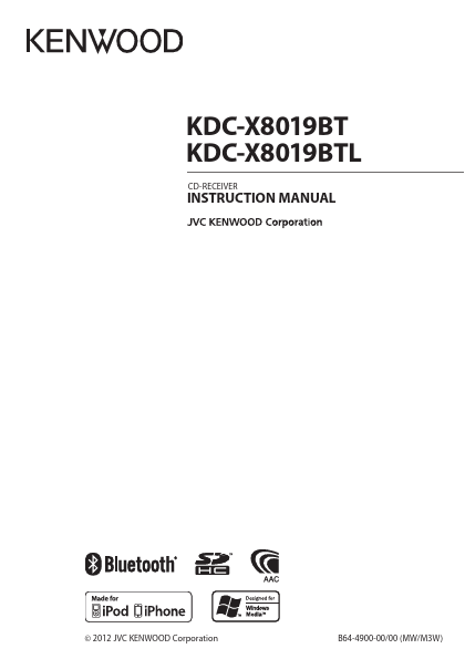 KDC-X8019BTL