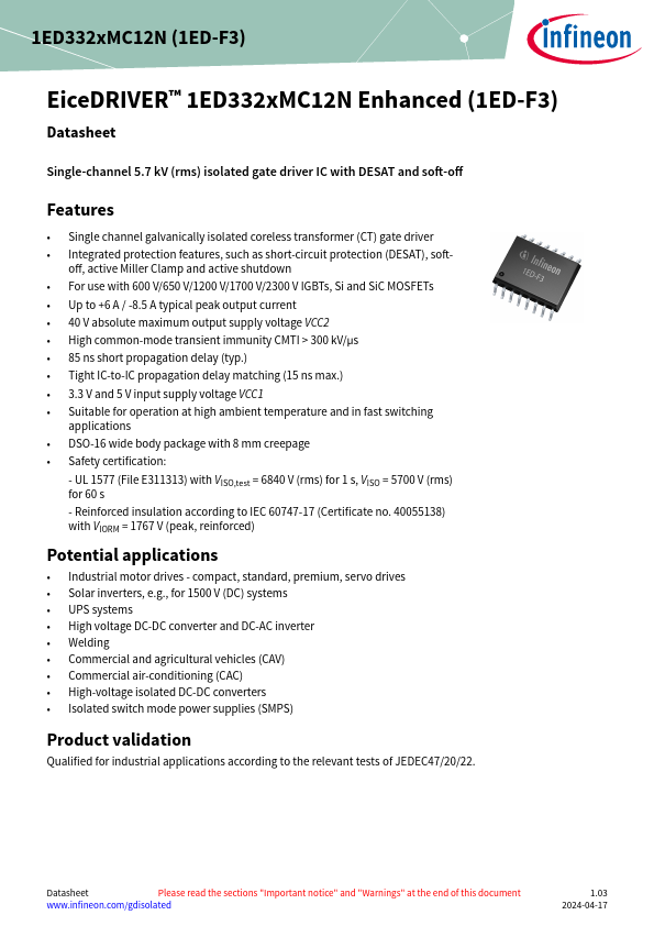 1ED3320MC12N Datasheet Preview