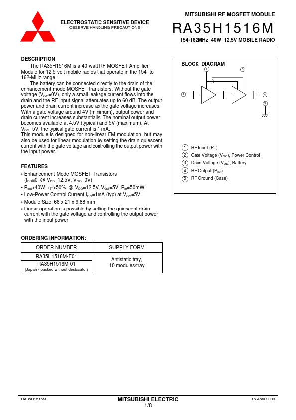 RA35H1516M-01