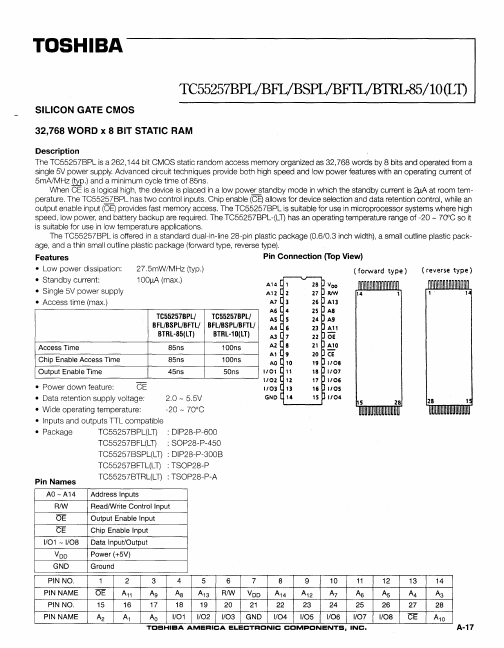 TC55257BPL-10LT