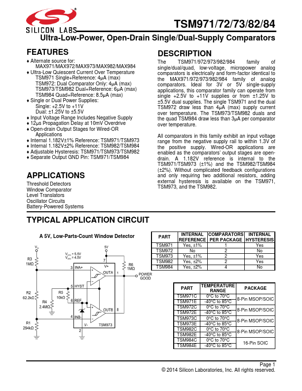 TSM973 Datasheet Preview