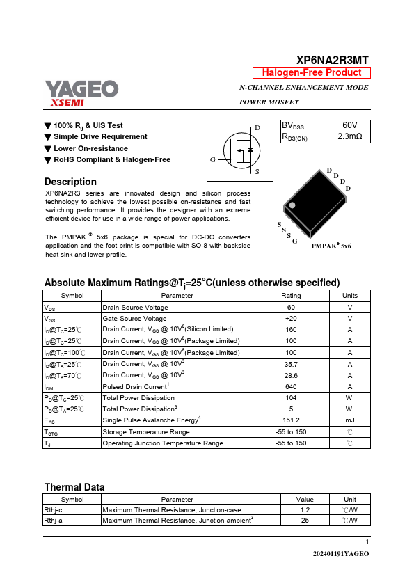 XP6NA2R3MT Datasheet Preview