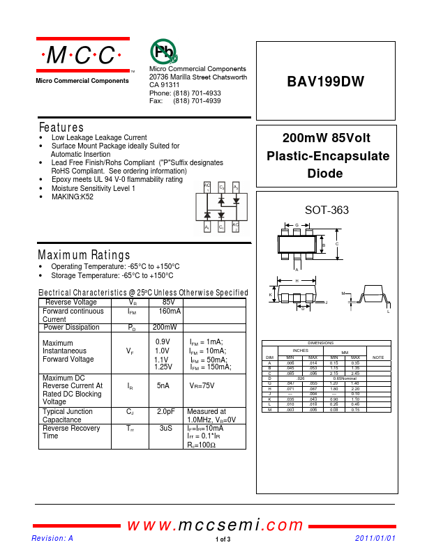 BAV199DW