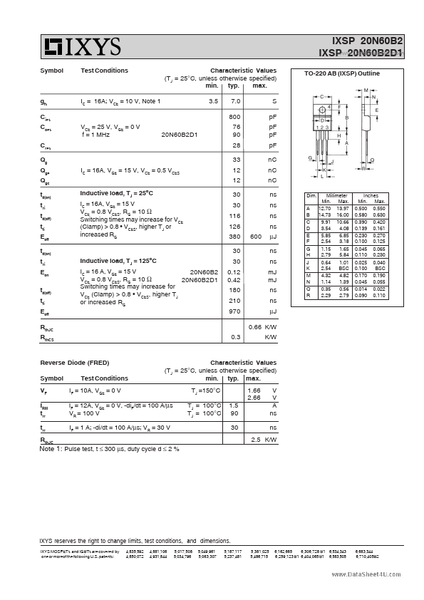 IXSP20N60B2D1