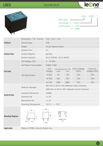 LSC3-12VDC-T