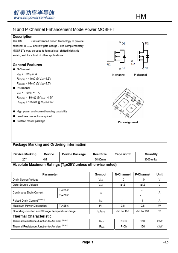 HM4640D Datasheet Preview