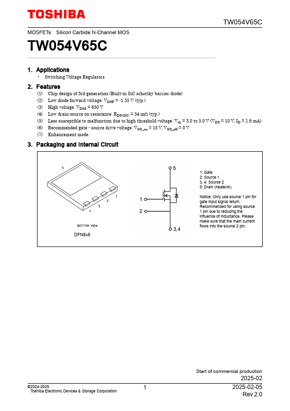 TW054V65C Datasheet Preview